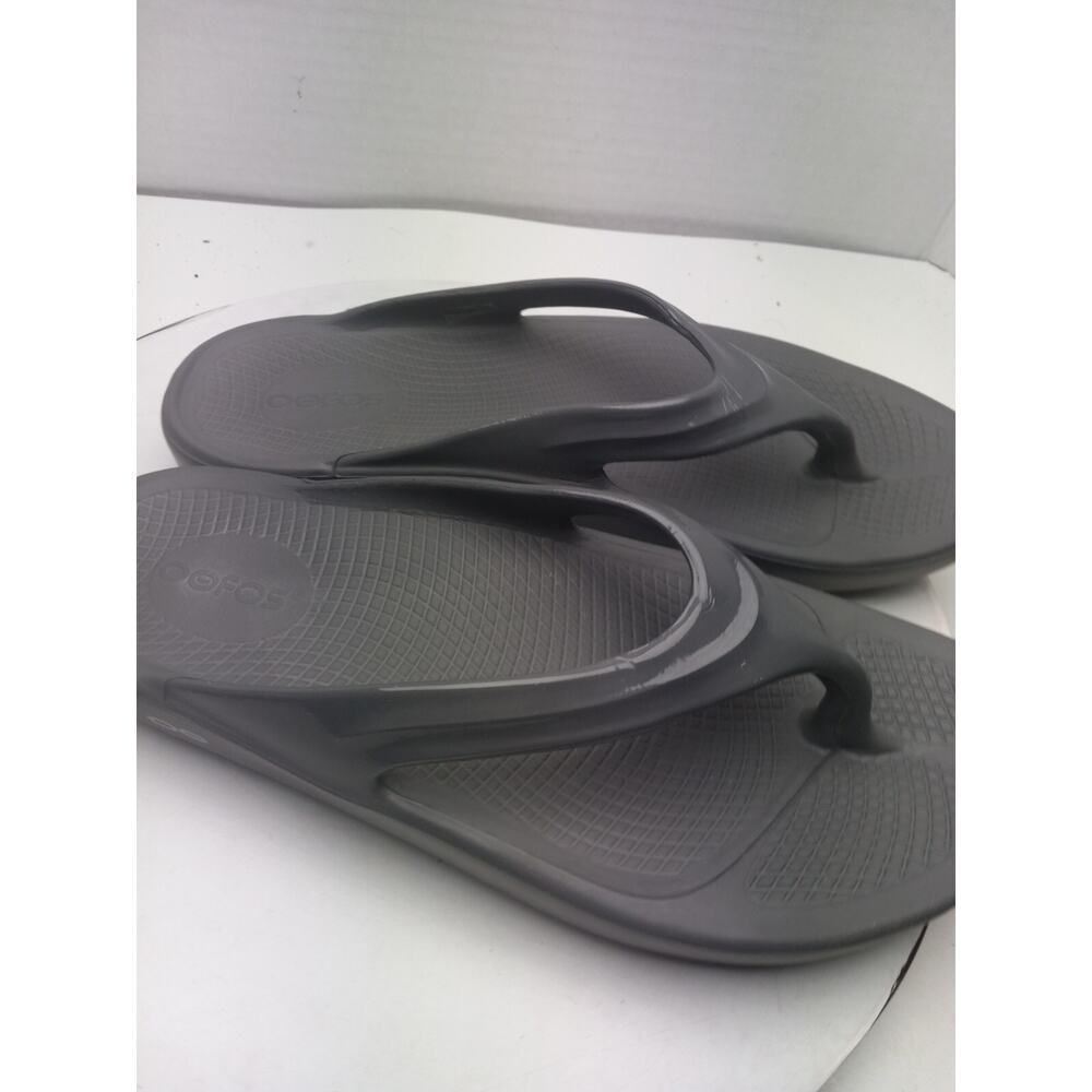 OOFOS Oolala Comfort Luxe Sandals Flip-Flops Thongs Gray Womens Sz 10 - Picture 6 of 12